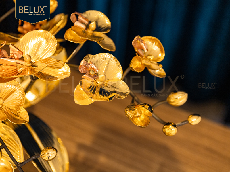 Lan Trầm Mộc 9 cành  mạ vàng 24k&nbsp;61x31x50cm